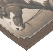 Native American Pinto War Horse in Sepia Medium Tafelloper (Hoek)