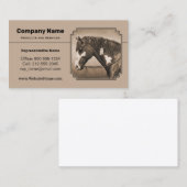 Native American Pinto War Horse in Sepia Visitekaartje (Voorkant / Achterkant)