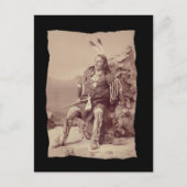  Native American Ponka Big Chief Briefkaart (Voorkant)