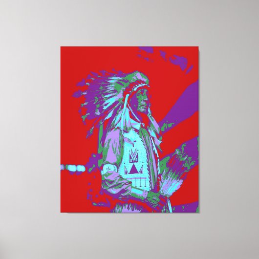 Native American Pop Art Canvas Afdruk (Voorkant)