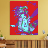 Native American Pop Art Canvas Afdruk (Insitu (Woonkamer))