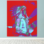 Native American Pop Art Canvas Afdruk (Insitu (Houten vloer))