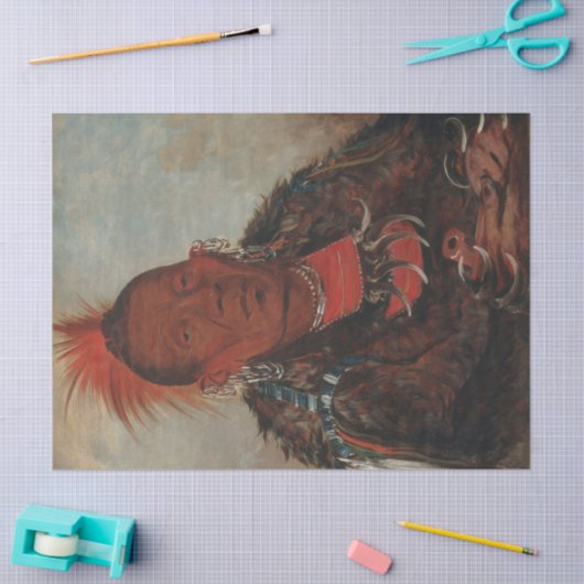 Native American Portret 2 debetdocument Tissuepapier (Craft)