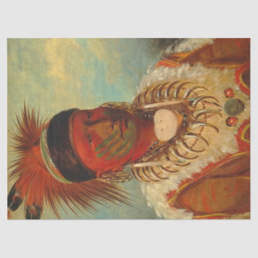 Native American Portret Decoupage Tissue Paper Tissuepapier (Voorkant)