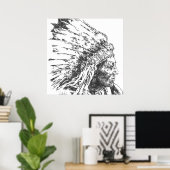 Native American Poster (Thuiskantoor)