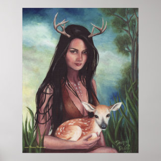 Native American Poster Native American Art Deer