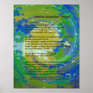 Native American Prayer Poster