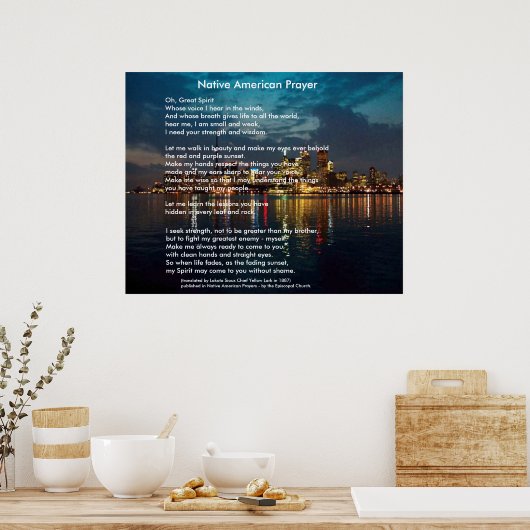 Native American Prayer Poster (Keuken)