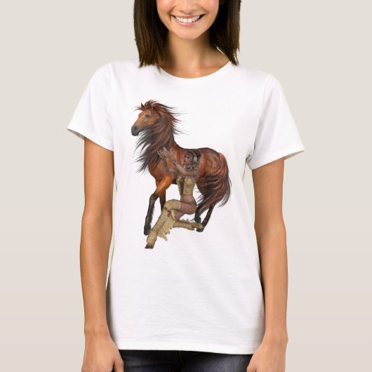Native American Princess and Horse Shirt (Voorkant)
