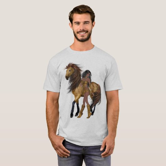 Native American Princess and Horse Shirt (Voorkant volledig)