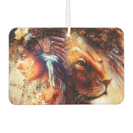 Native American Princess en Lion Luchtverfrisser