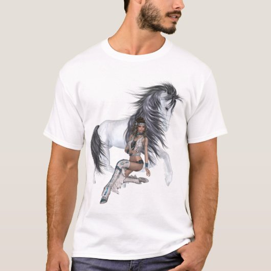 Native American Princess en Stallion Shirt (Voorkant)