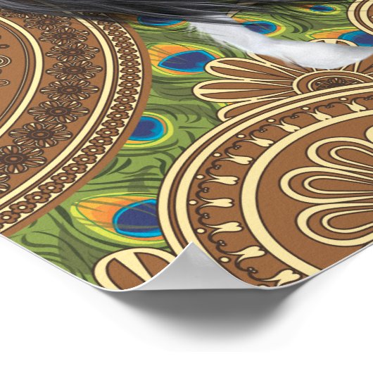 Native American Princess en Wild Stallions Poster (Hoek)