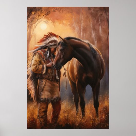 Native American Print, waarde Poster papier (mat) (Voorkant)