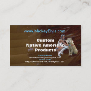 Native American Profile Card Visitekaartje