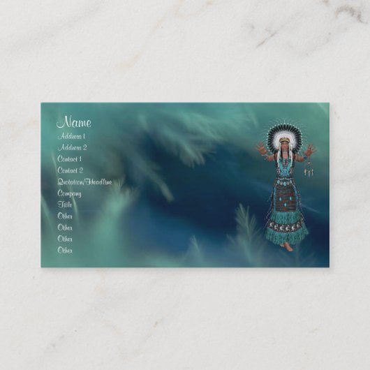 Native American Profile Card Visitekaartje (Voorkant)