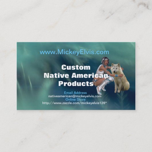 Native American Profile Card Visitekaartje (Voorkant)