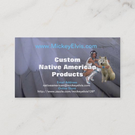 Native American Profile Card Visitekaartje (Voorkant)
