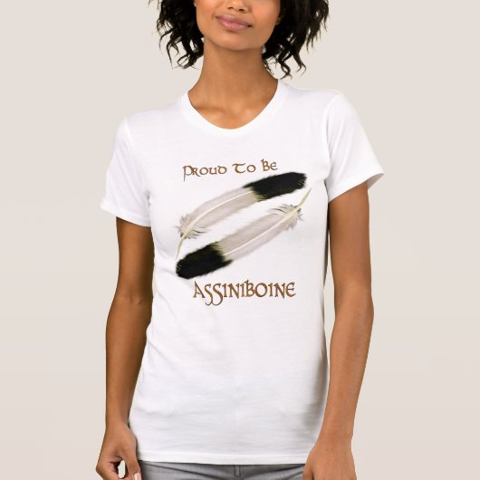 Native American 'PROUD TO BE ASSINIBOINE'-serie T-shirt (Voorkant)