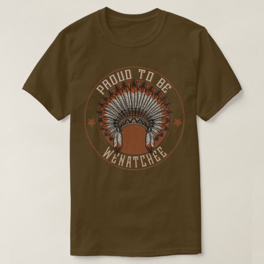 Native American Proud to Wenatchee-stam T-shirt (Design voorkant)