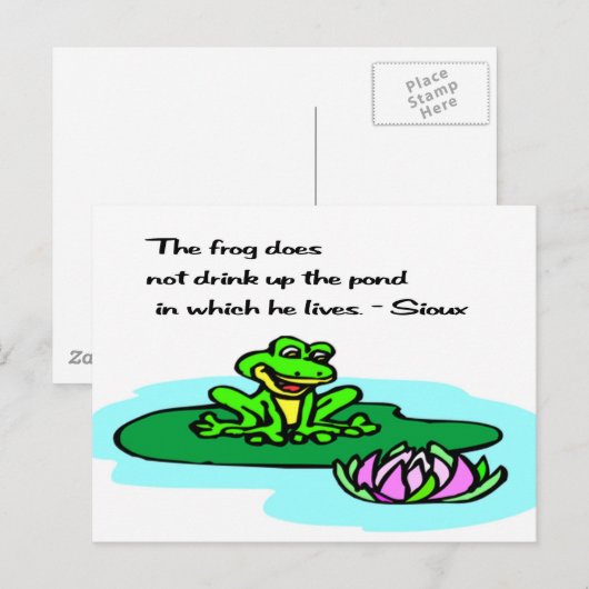 Native American Proverb Briefkaart (Voorkant / Achterkant)