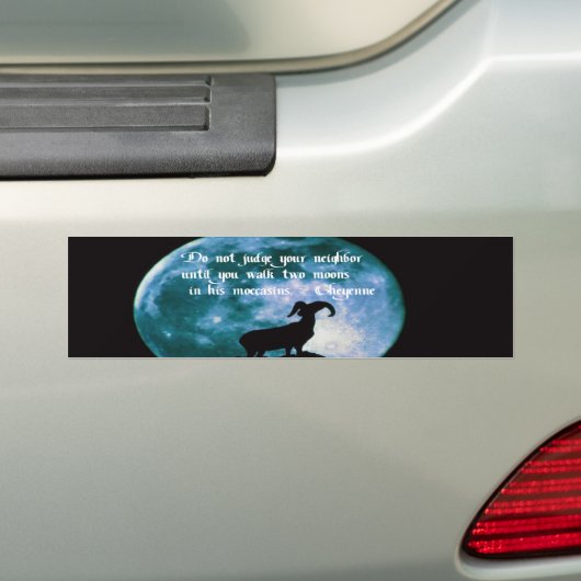 Native American Proverb Bumpersticker (Op auto)