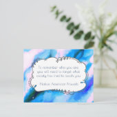 Native American Proverb Inspirerend Wise Gezegde Briefkaart (Staand voorkant)