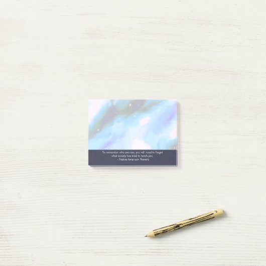 Native American Proverb Inspirerend Wise Gezegde Post-it® Notes (Op bureau)