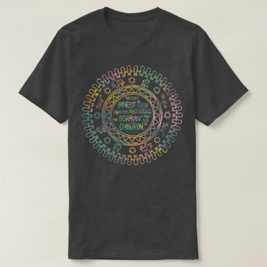 Native American ProverbEarthChildrenone T-shirt (Design voorkant)