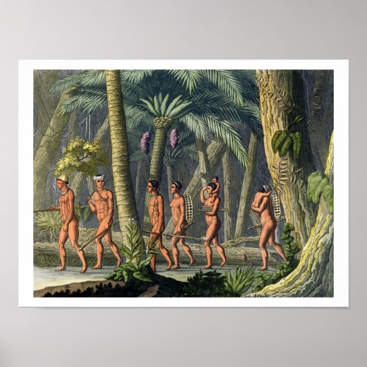 Native American Puri Tribesmen in hun bos, voor Poster (Voorkant)