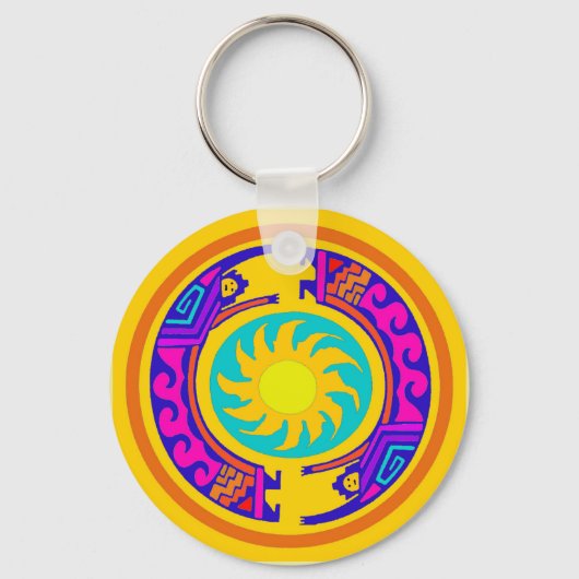 Native American Rainbow Spirits Sleutelhanger (Voorkant)