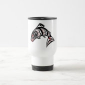 Native American Red Black Art Haida Zalm Reisbeker (Center)