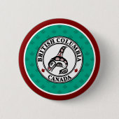 Native American Red Black Art Killer Whale Ronde Button 5,7 Cm (Voorkant)