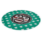 Native American Red Black Art Wide Skull Snijplank (Hoek)