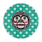 Native American Red Black Art Wide Skull Snijplank (Voorkant)