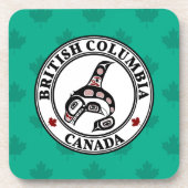 Native American Red Black Graphic Killer Whale Bev Bier Onderzetter (Voorkant)