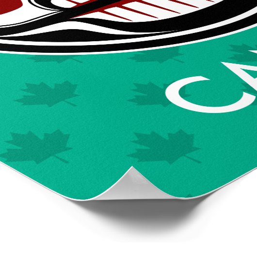 Native American Red Black Graphic Weeping Skull Poster (Hoek)