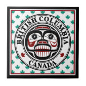 Native American Red Black Green Art Huilende sched Tegeltje (Voorkant)