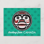 Native American Red Black Haida Art die de sluier  Briefkaart (Voorkant)