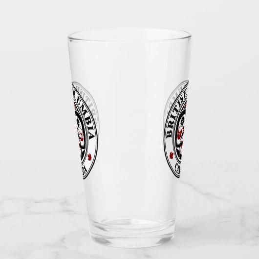 Native American Red Black Haida Art die de sluier  Glas (Links)