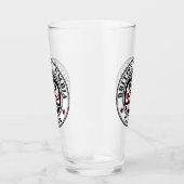 Native American Red Black Haida Art die de sluier  Glas (Rechts)