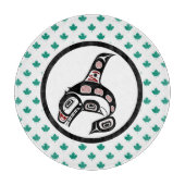 Native American Red Black Haida Art Killer Whale Snijplank (Voorkant)