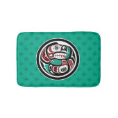 Native American Red Black Haida Art Otter Salmon Badmat (Voorkant)