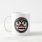 Native American Red Black Haida Art Otter Salmon Koffiemok (Links)