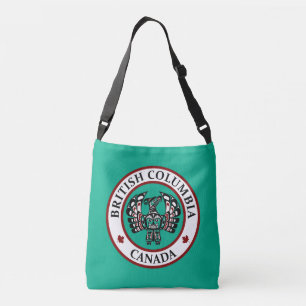 Native American Red Black Haida Art Thunderbird Crossbody Tas