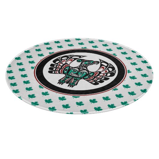 Native American Red Black Haida Art Thunderbird Snijplank (Hoek)