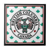 Native American Red Black Haida Art Thunderbird Tegeltje (Voorkant)