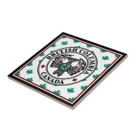 Native American Red Black Haida Art Thunderbird Tegeltje