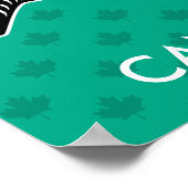 Native American Red Black Haida Art Vector Salmon Poster (Hoek)