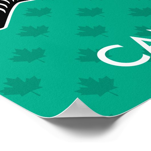 Native American Red Black Haida Art Vector Salmon Poster (Hoek)